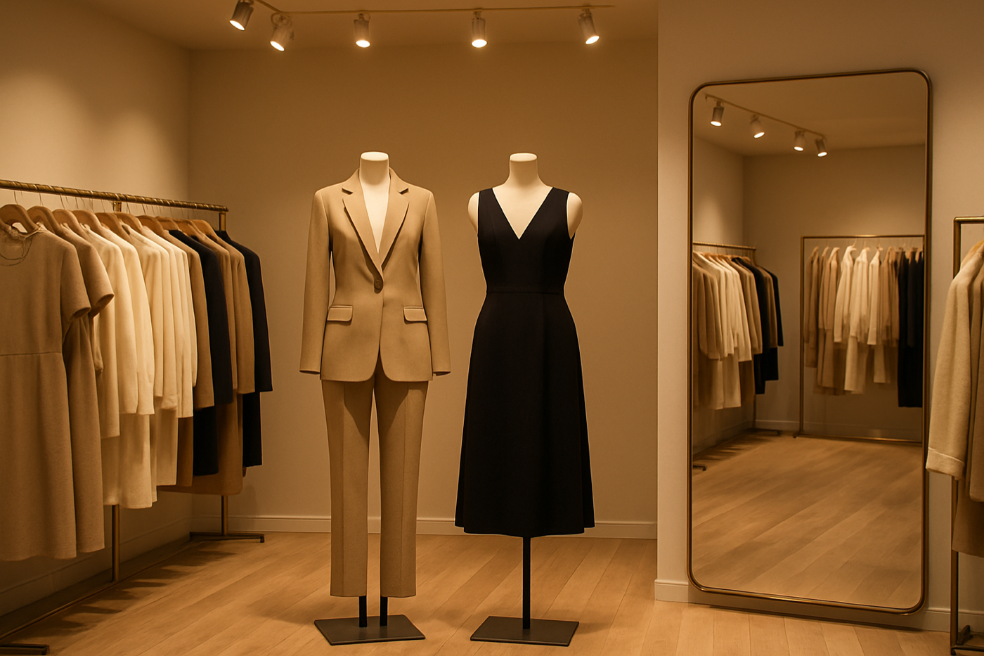 Interno di una boutique di abbigliamento