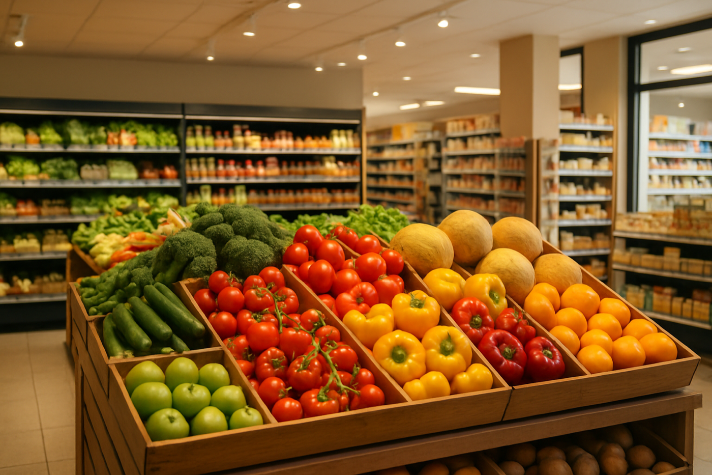 Interno di un supermercato di quartiere